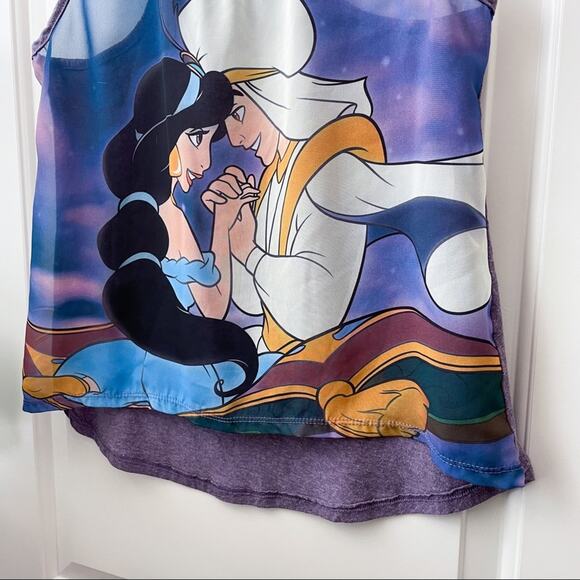 Disney Aladdin Sheer Tank Top Purple Medium - Picture 7 of 10